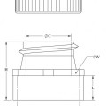 گلند فلزی توپیچ مادگی C-F