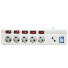 چند خانه 1+5 با فیوز مینیاتوری کابل 1.8 متری